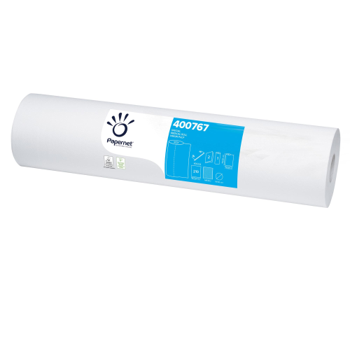 PAPERNET LENZUOLINO MEDICO IN PURA CELLULOSA 2 VELI ROTOLO DA 76.65MT 210 STRAPPI 59.51X36.5 CM BIANCO CONF 6 Pz.